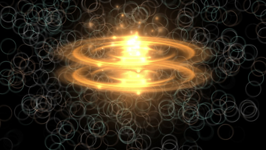 魔星原子用圆圈制成的回声动画视频