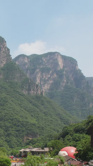 航拍5A焦作云台山景区猕猴谷景观区视频旅游度假73秒视频