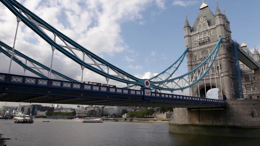 伦敦塔桥和泰晤士河视频