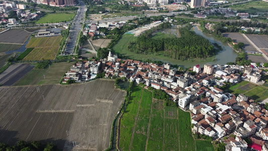 航拍莆田乡镇风景4K实拍视频视频