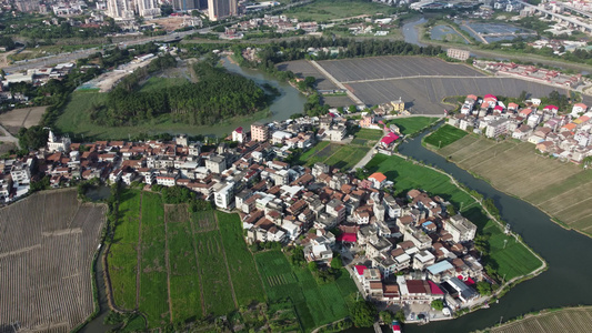 航拍莆田乡镇风景4K实拍视频视频