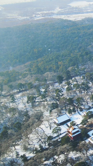 大气航拍俯瞰沈阳4A景区东陵公园全貌28秒视频