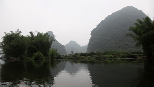 中国阳朔遇龙河风景视频