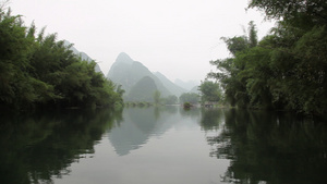 中国阳朔遇龙河山水风景14秒视频