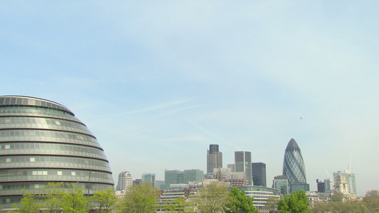 伦敦市天际线和伦敦市政厅视频