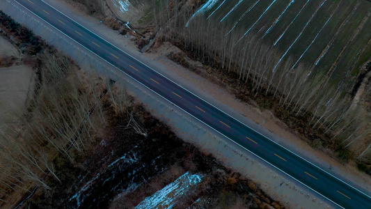 航拍道路[两条道路]视频