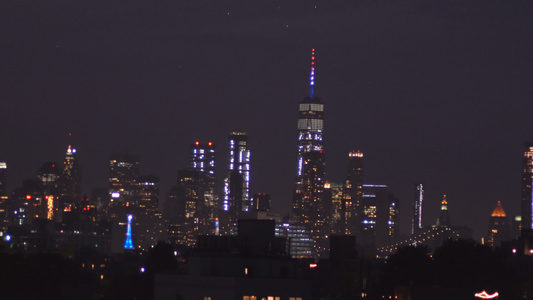 节日在夜市四月四日庆祝我们和纽约曼哈顿人一起庆祝视频