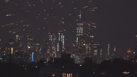 黄昏时的曼哈顿桥ManhattanBridge从纽约市视频