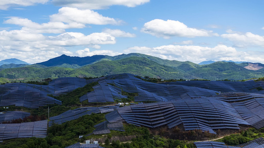 新能源太阳能光伏发电站延时合集视频