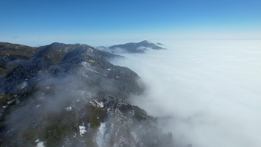 4K山峰云海自然风光延时视频