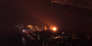湖南橘子洲航拍夜景27秒视频
