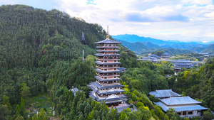 5A风景区根宫佛国景区根宫佛塔航拍合集4K116秒视频