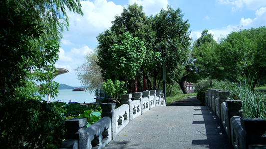 武汉东湖风景区楚风园风景视频