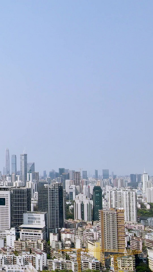 航拍深圳罗湖CBD高楼京基100大厦22秒视频