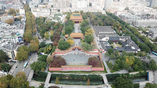 南京朝天宫航拍[瞻园]视频