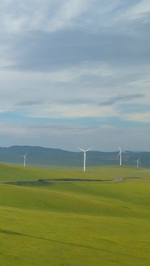 草原风力发电新能源31秒视频