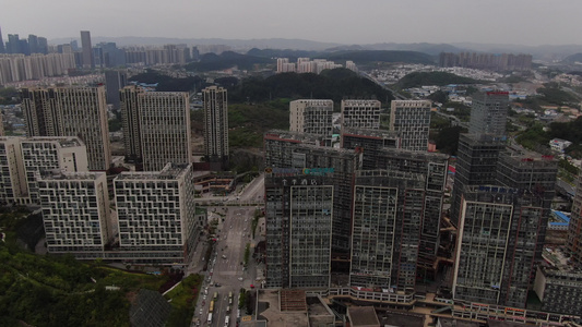 贵州贵阳城市高楼建筑航拍视频