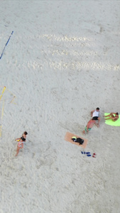 泰国帕岸岛上的沙滩排球排球运动视频