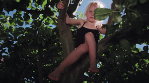 坐在树上的女孩7秒视频