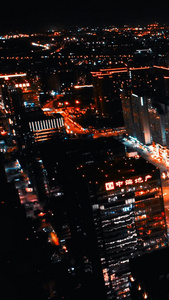 航拍成都城市万家灯火唯美夜景视频素材灯光秀视频