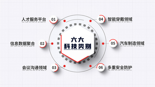 简约明亮科技组织分支展示AE模板[派系]视频