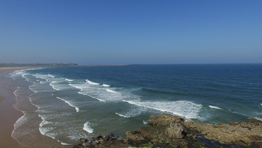 海面与海滩景观视频