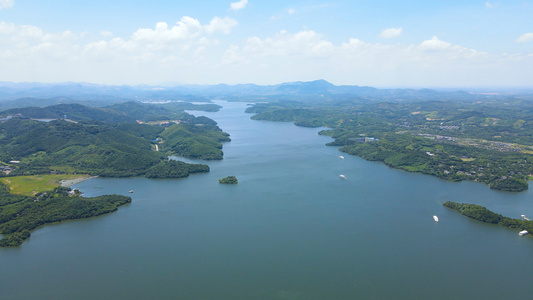 4K航拍江苏天目湖风景区视频