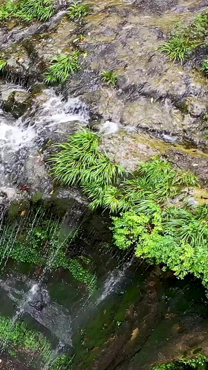 户外瀑布水流航拍特写航拍中国41秒视频