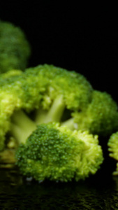 西蓝花有机蔬菜绿色食材绿色蔬菜视频