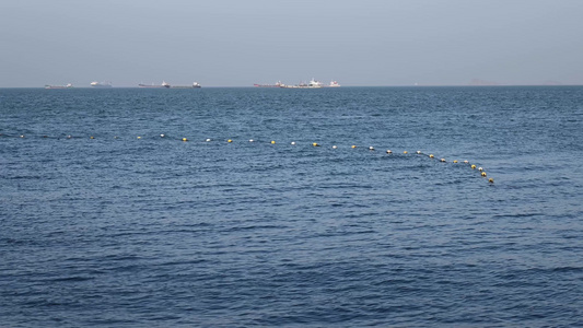 大海海水海平面波纹波浪自然风光视频