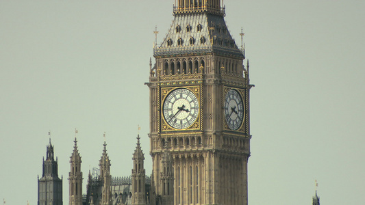 倾斜到大笨钟和伦敦议会大厦视频