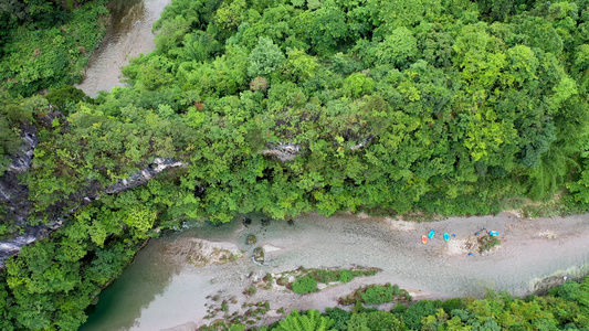 航拍贵州黔东南特俗自然环境河流视频视频