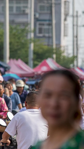 6K延时拍摄农村赶集场面【该视频无肖像权，请勿商用】6K分辨率视频