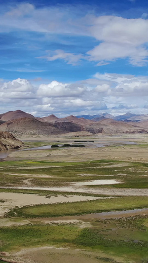 西藏高原珠峰自然保护区航拍视频喜马拉雅山脉55秒视频