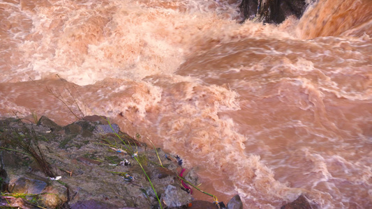 4K实拍自然灾害河流洪水 视频