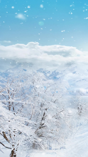 唯美风景雪景视频素材浪漫雪景10秒视频