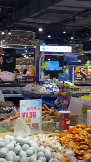 商场超市运动空镜头【该视频无肖像权，无产品LOGO物权，请勿商用】商超运镜28秒视频