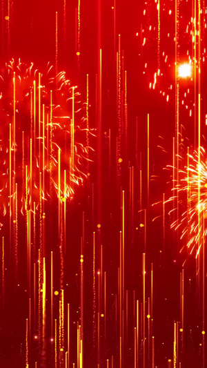 烟花粒子节日庆典背景视频新年倒计时30秒视频
