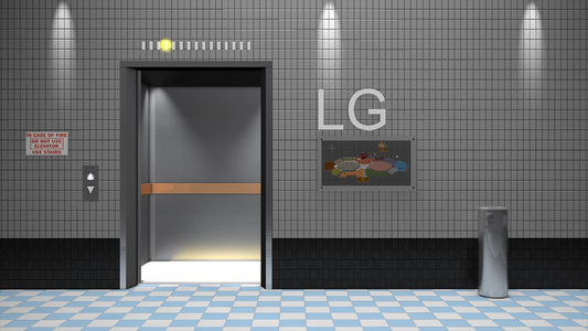 电梯3D动画视频