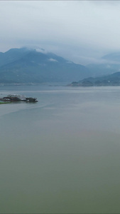 湖北长江三峡竖屏航拍视频