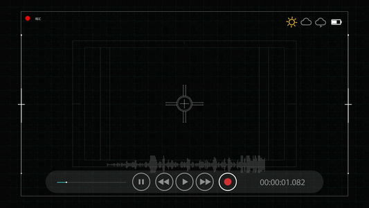 高科技显示屏相机取景框电子科技播放器视频