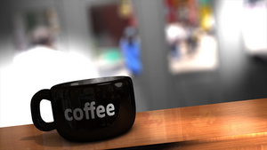 热咖啡杯动画11秒视频
