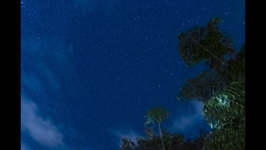 夏威夷大岛的星空延时摄影视频