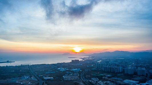 海南三亚湾日落延时视频