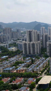 航拍广西柳州城市高楼建设视频