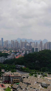 航拍广西柳州城市建设风光视频