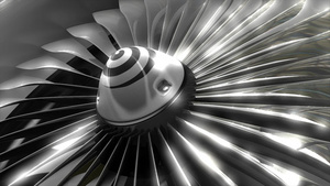 3d动画涡轮发动机前风扇11秒视频