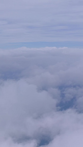 蓝天下的云海航拍天空空镜视频