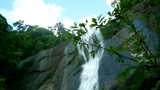 热带森林瀑布马来西亚河视频