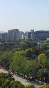 航拍苏州著名景点寒山寺旅游景区视频